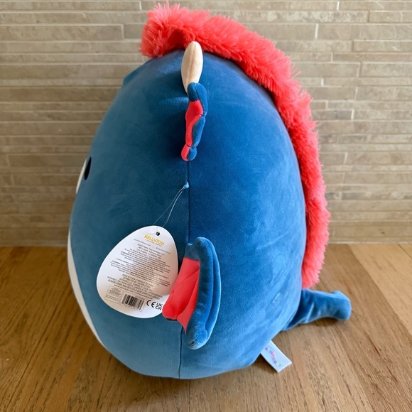 Squishmallows 🐲 Carin The Blue Dragon 16” Orange Plush Stuffed Toy New w/ tags - Picture 3 of 9